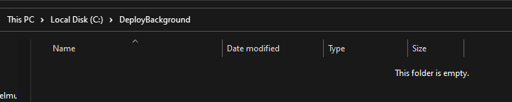 Creating folders for wallpaper deployment